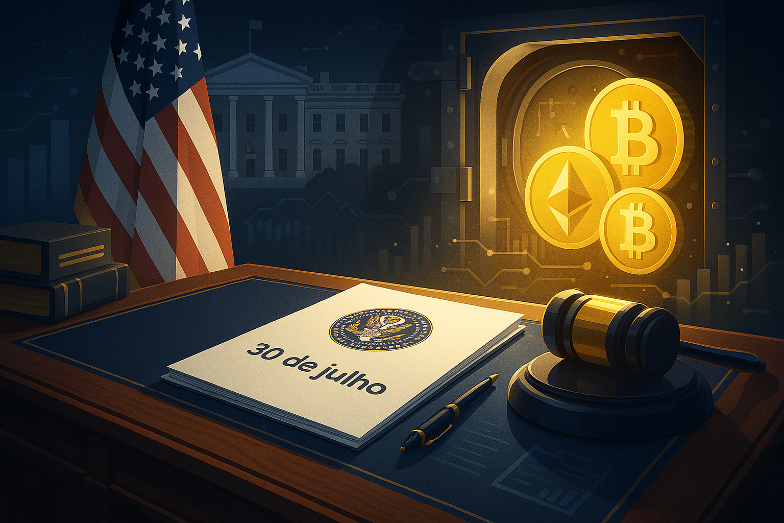 Força-tarefa de Trump finaliza relatório que deve concretizar reserva nacional de Bitcoin